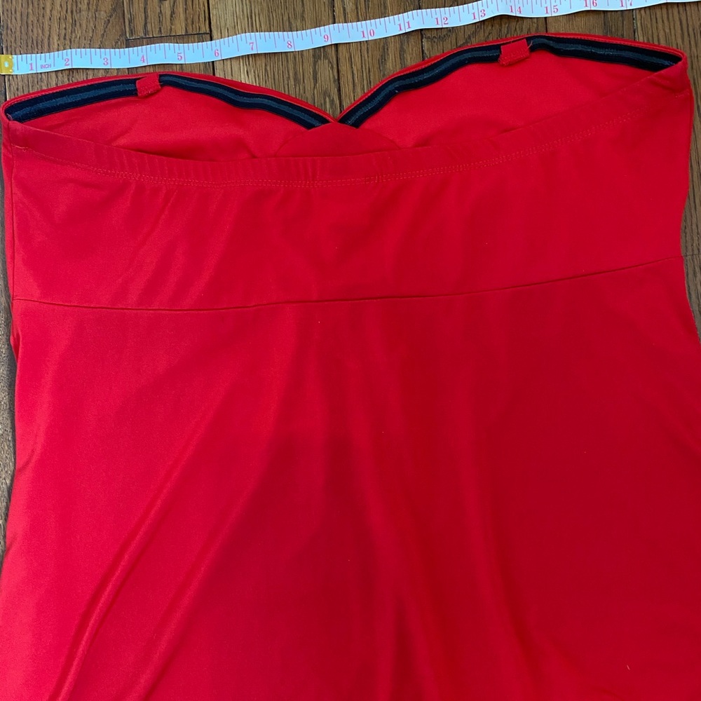 Sold TORRID RED black medallion BABYDOLL TUBE TOP - Picture 9 of 10